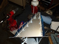 Footrest ready for rivetting Footrest ready for rivetting